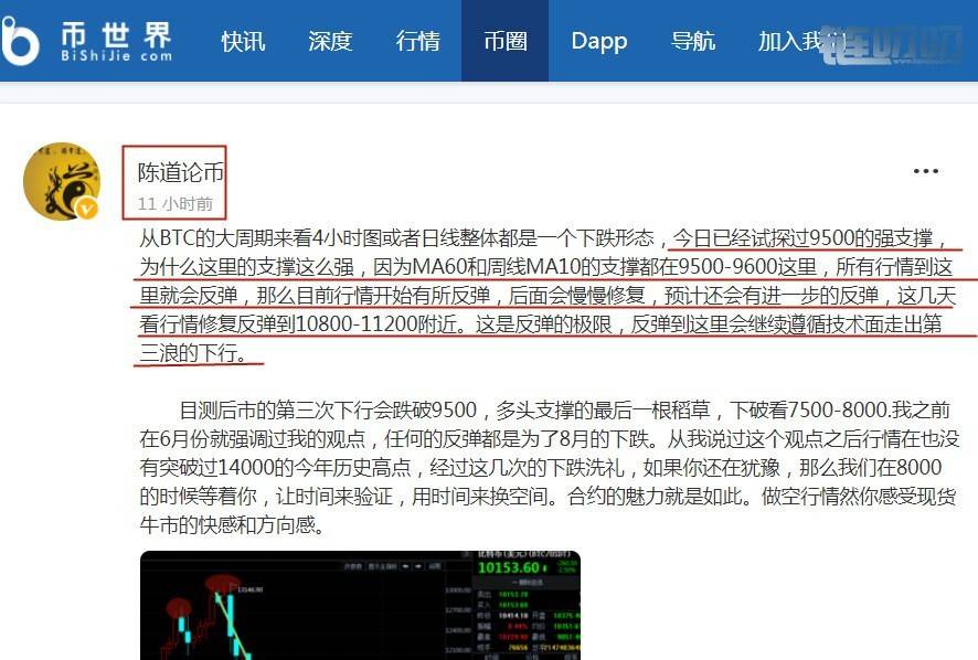 陈道论币：比特币行情分析，触底反弹之后，BTC还将迎来...