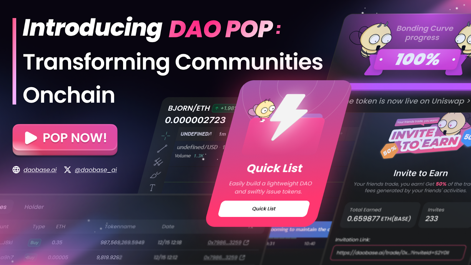 DAOBase 推出 DAO POP：赋能创作者与社区，畅享链上未来
